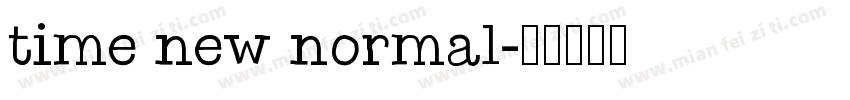 time new normal字体转换